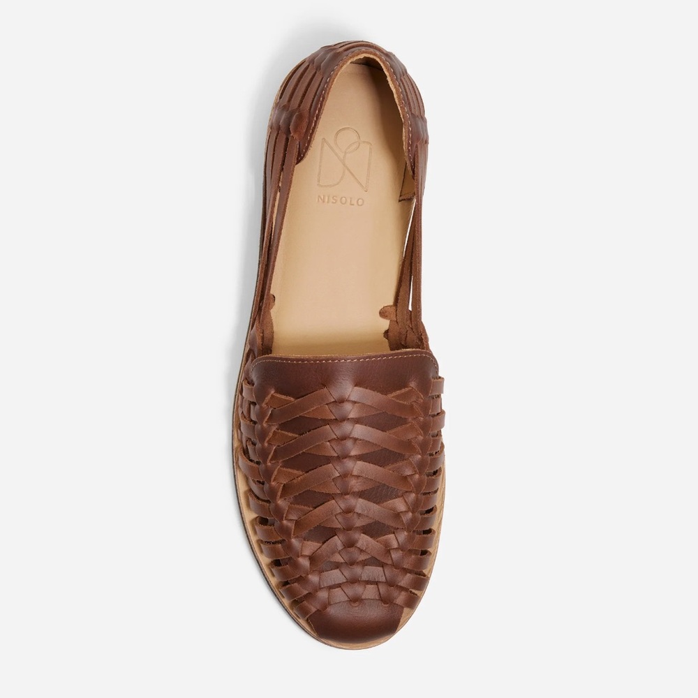 NISOLO Men’s Hurache Sandal Size 8 Brown Leather 6722 - Picture 3 of 14